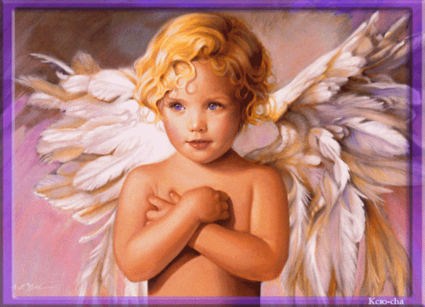 Ребенок ангел - С Днём Ангела поздравляю,поздравления, картинки, открытки, анимация