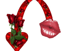 Воздушный поцелуй сердечки розы