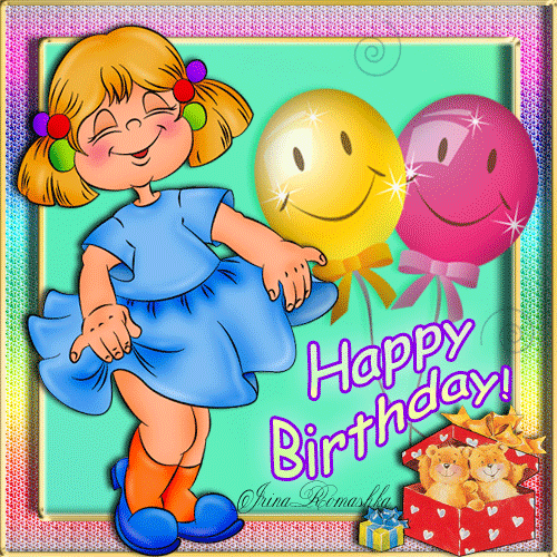 Открытка девочке ко дню рождения - С Днем рождения детям,поздравления, картинки, открытки, анимация