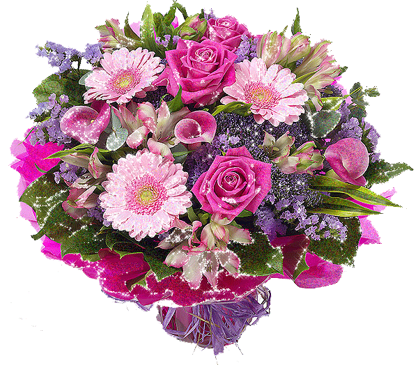 Праздничный букет цветов - Открытки с цветами,поздравления, картинки, открытки, анимация