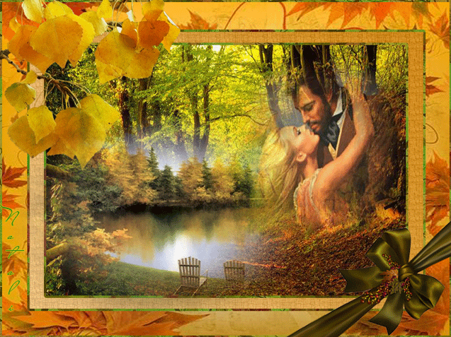Осенний поцелуй - Осень картинки,поздравления, картинки, открытки, анимация