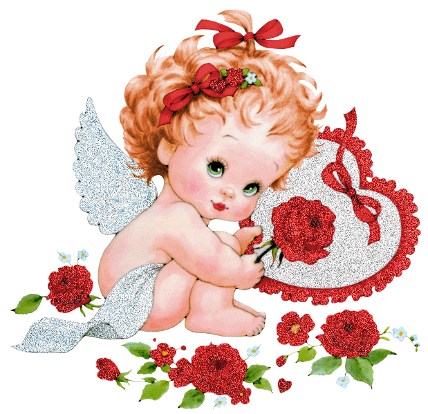 Валентинка ангелочек - Открытки с днём влюблённых 14 февраля,поздравления, картинки, открытки, анимация