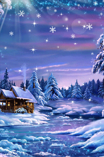 Волшебная зимняя анимация - Зима в картинках,поздравления, картинки, открытки, анимация