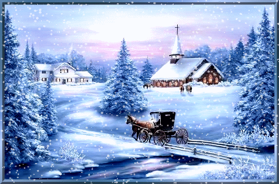 Сказочная зимняя анимация - Зима в картинках,поздравления, картинки, открытки, анимация